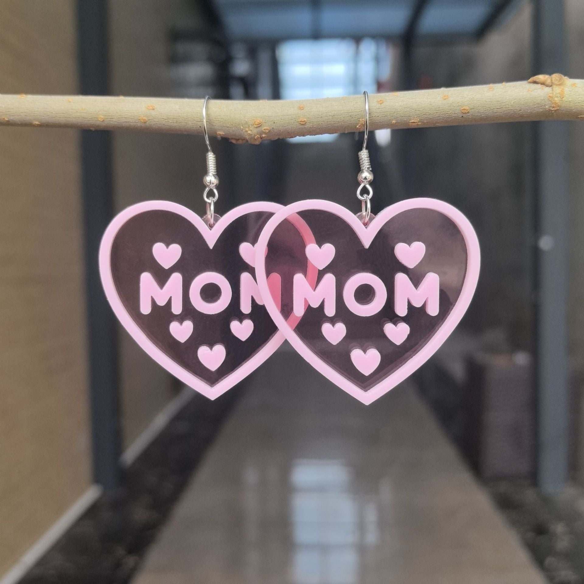 Wholesale 2PCS/Pack mother's day double acrylic English letters MOM MAMA love earrings holiday earrings